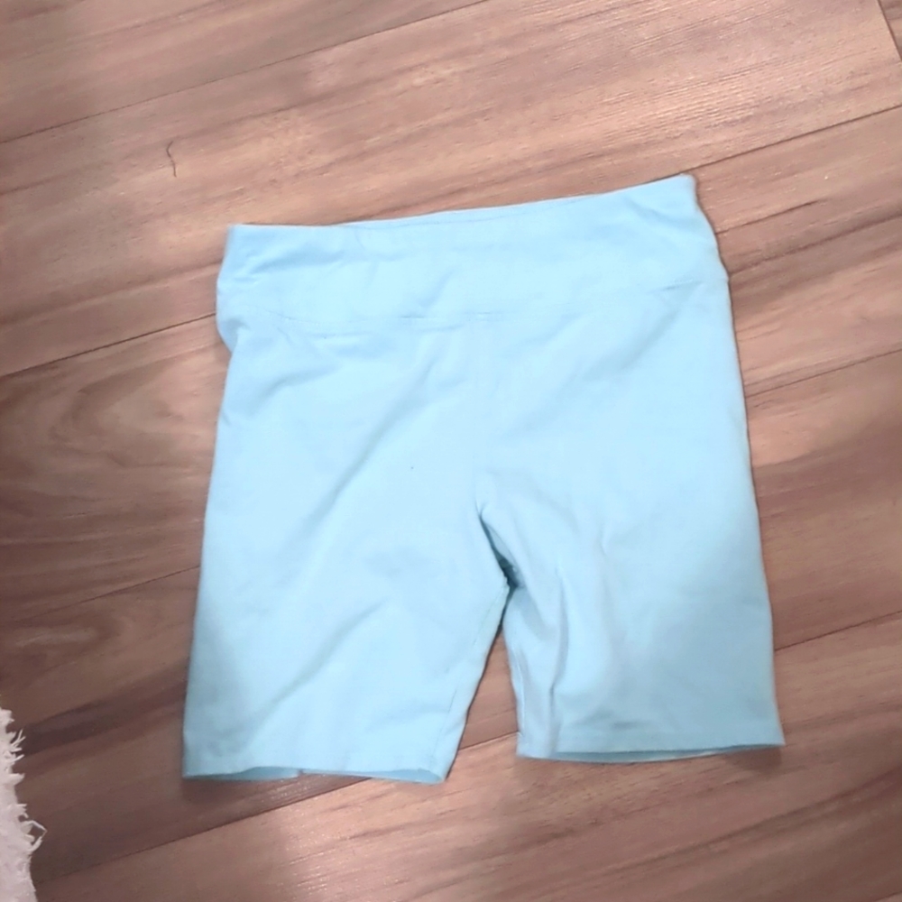 Teal athletic tight shorts
